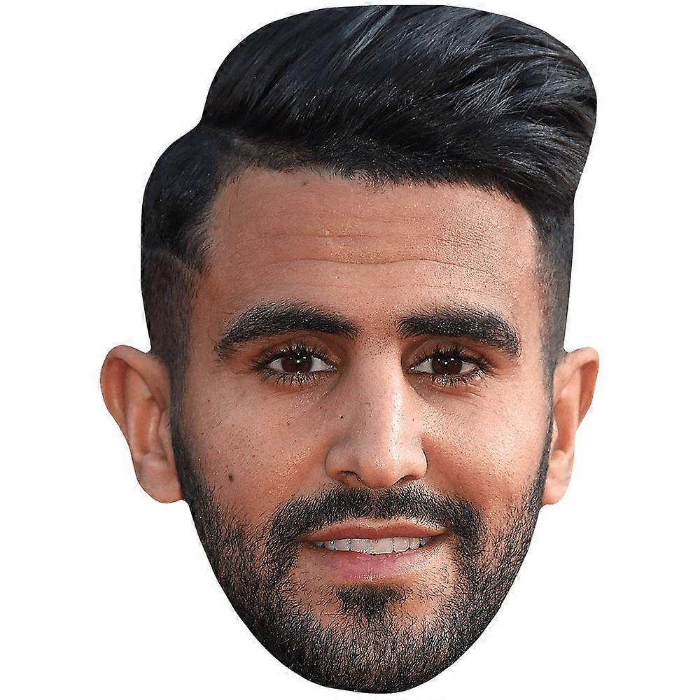 Riyad Mahrez (Beard) Celebrity Mask, Flat Card Face