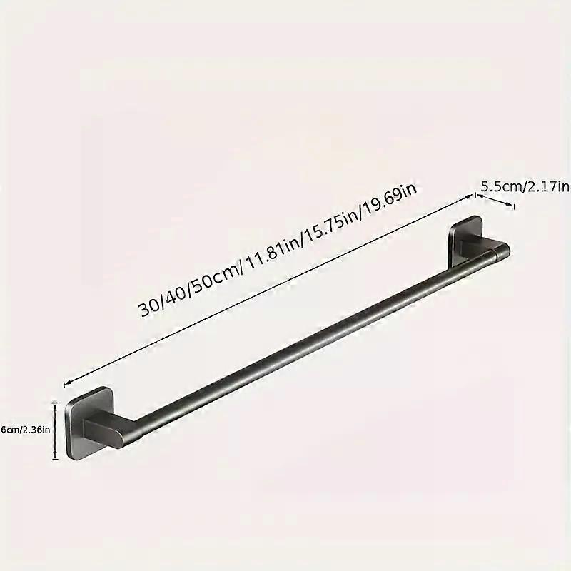 2pcs Cream Drill Free Wall Mounted Towel Rack (30cm)