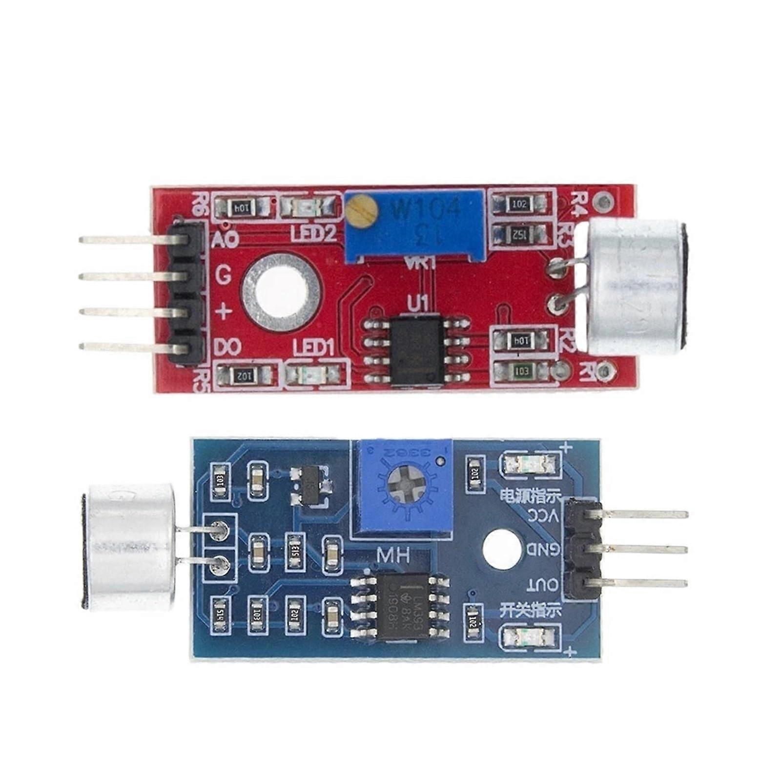 KY-037 Sound Detection Sensor Module 10PCS 3Pin 4Pin High Sensitivity Microphone for DIY Smart Vehicle Robot Car Blue Board