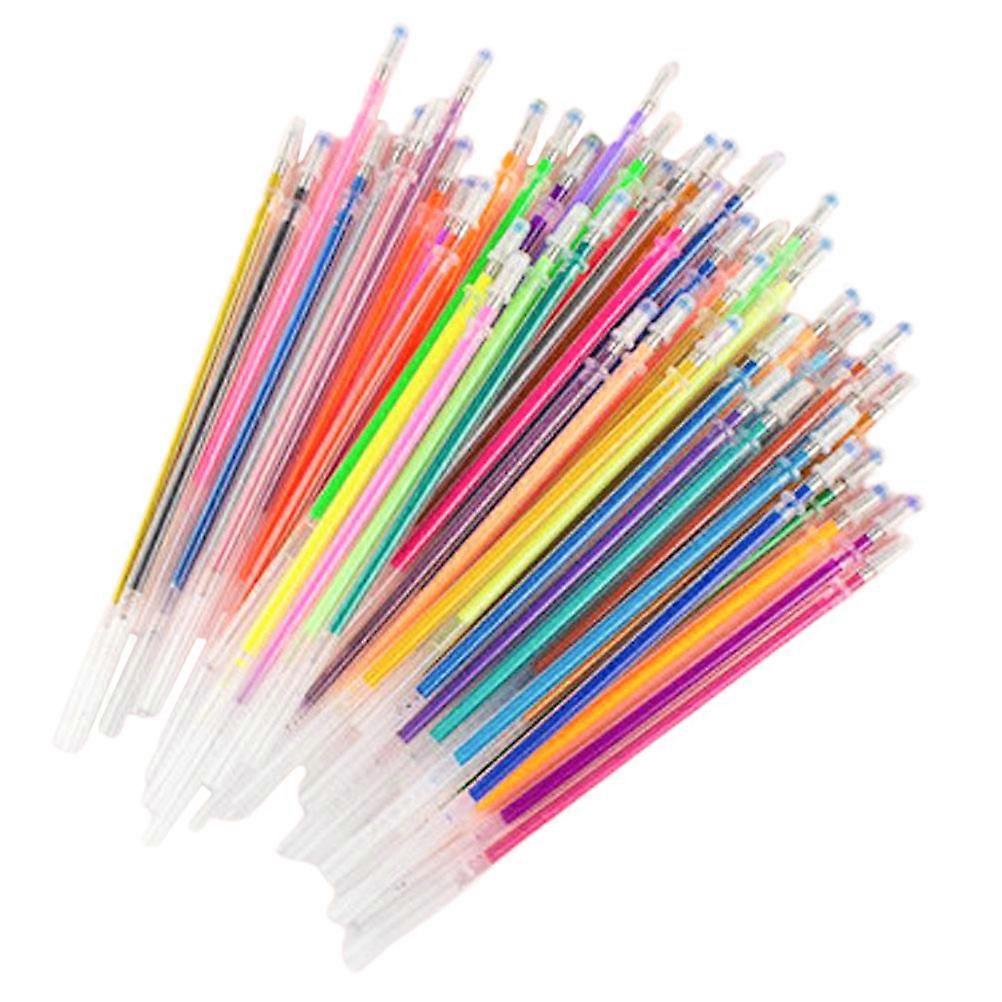 48PCS Gel Pen Refills Glitter, Neon, Pastel, Metallic Ink for Smooth Writing Lightweight Replacement Refills for Ballpoint Pens Office & School