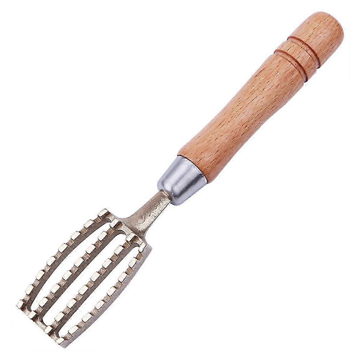 Fish Scale Scraper to Remove Fish Scales Solid Wood Brass Fish Scale Brush Scraper-JG