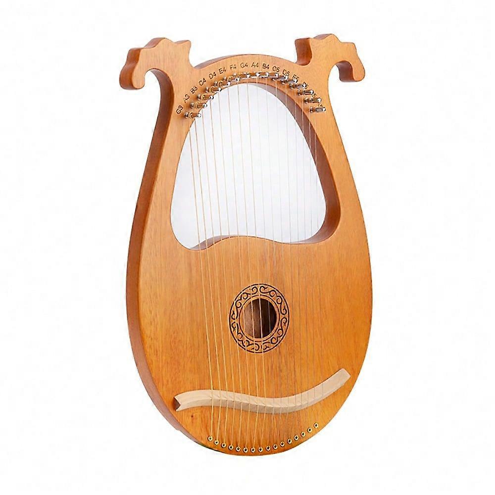 Harpe Lyre Acajou 16 Cordes Avec Clé Accordage Micro Corde