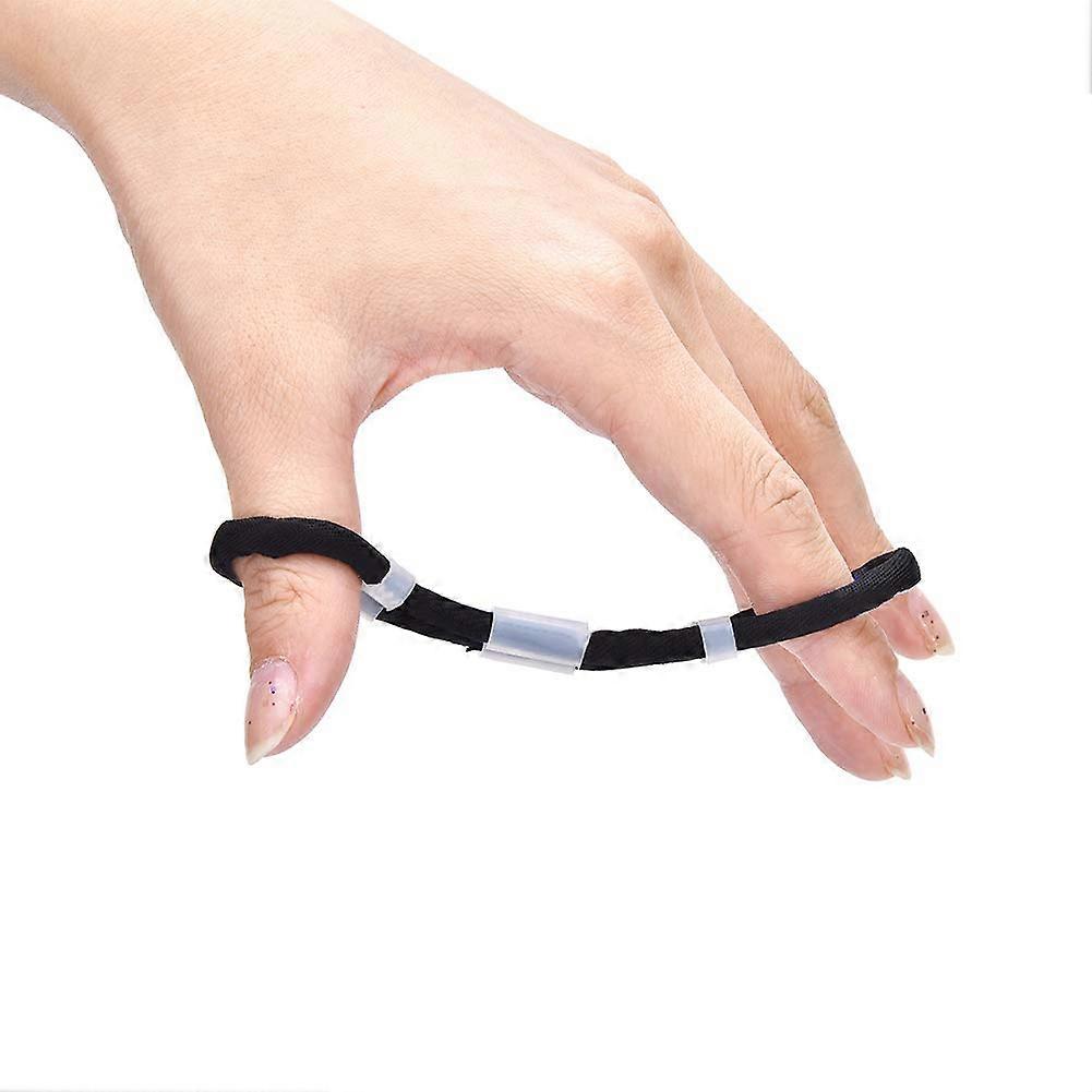Archery Finger Sling, Elastic Fabric Reversing Decay Adjustable Shooting Hunting Finger Accessory for Recurve Bug Outdoors Black L