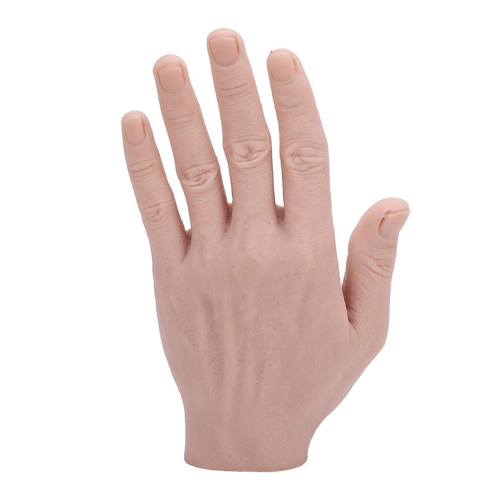 Silicone Male Hand Model Reusable Simulation Silicone Artificial Hand Model Bendable Artificial Hand for Festival Props Painting Practice Left Hand