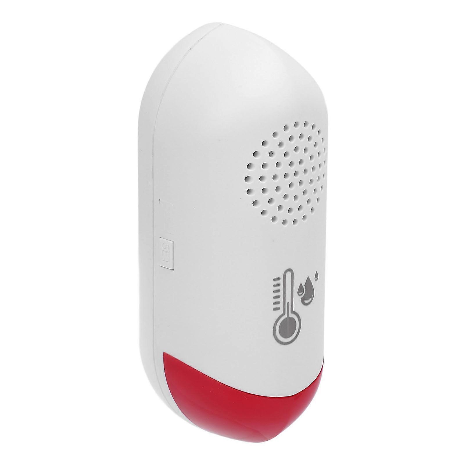 Indoor Wireless Thermometer Hygrometer Smart Temperature Humidity Sensor Thermometer Humidity Gauge with Sound Light Alert for Home Room 