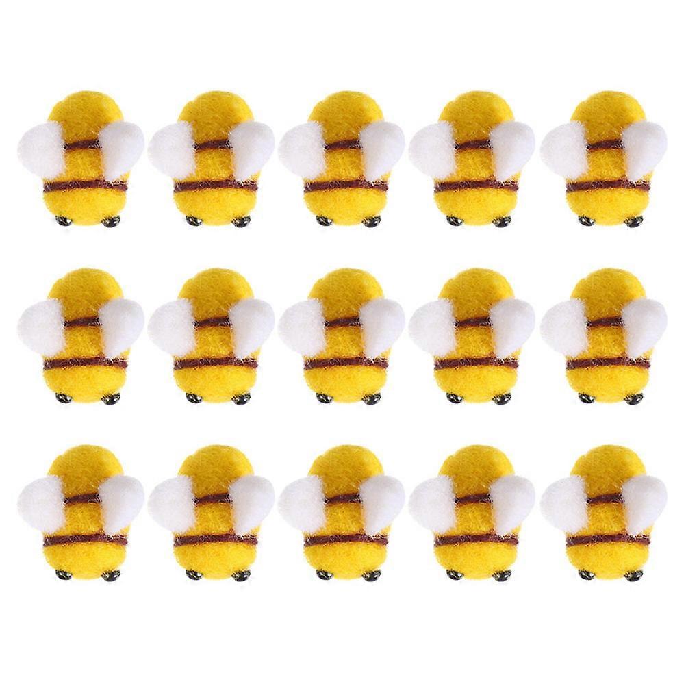 15 Pack Wool Felt Bee Decorations – DIY Craft Accessories for Hats, Costumes & Creative Projects – Adorable Bee Ornaments for Adults