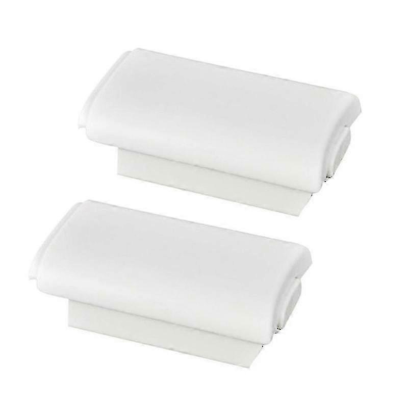2pcs White Hard Case for Xbox 360 Controller AA Battery Cover