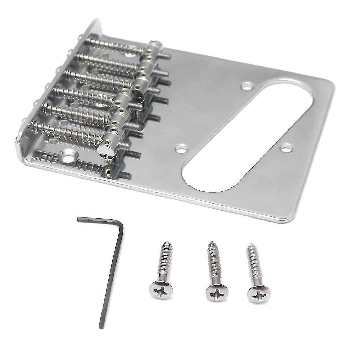 6 Strings Saddle Bridge compatible with Tele Style Guitar