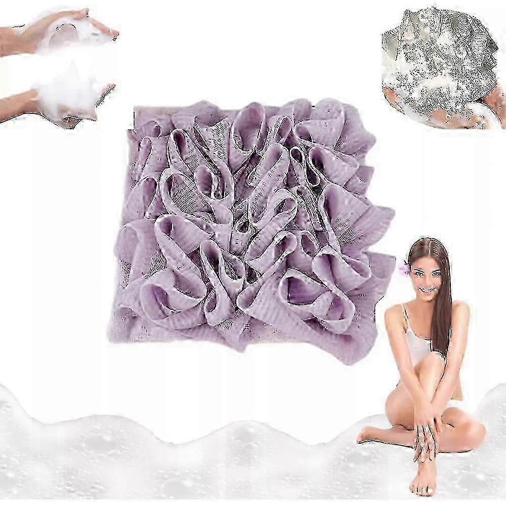 Éponge de bain 2 en 1 en luffa - Violet