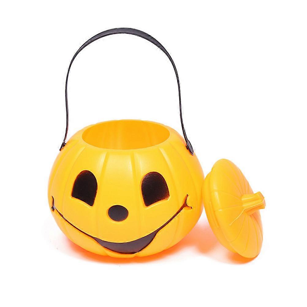 Halloween Holder Pumpkin Shape for Halloween Parties Medium Size Orange 1Pcs