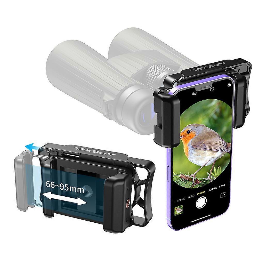APEXEL Universal Telescope Phone Adapter - Adjustable Holder for Binoculars & Microscopes