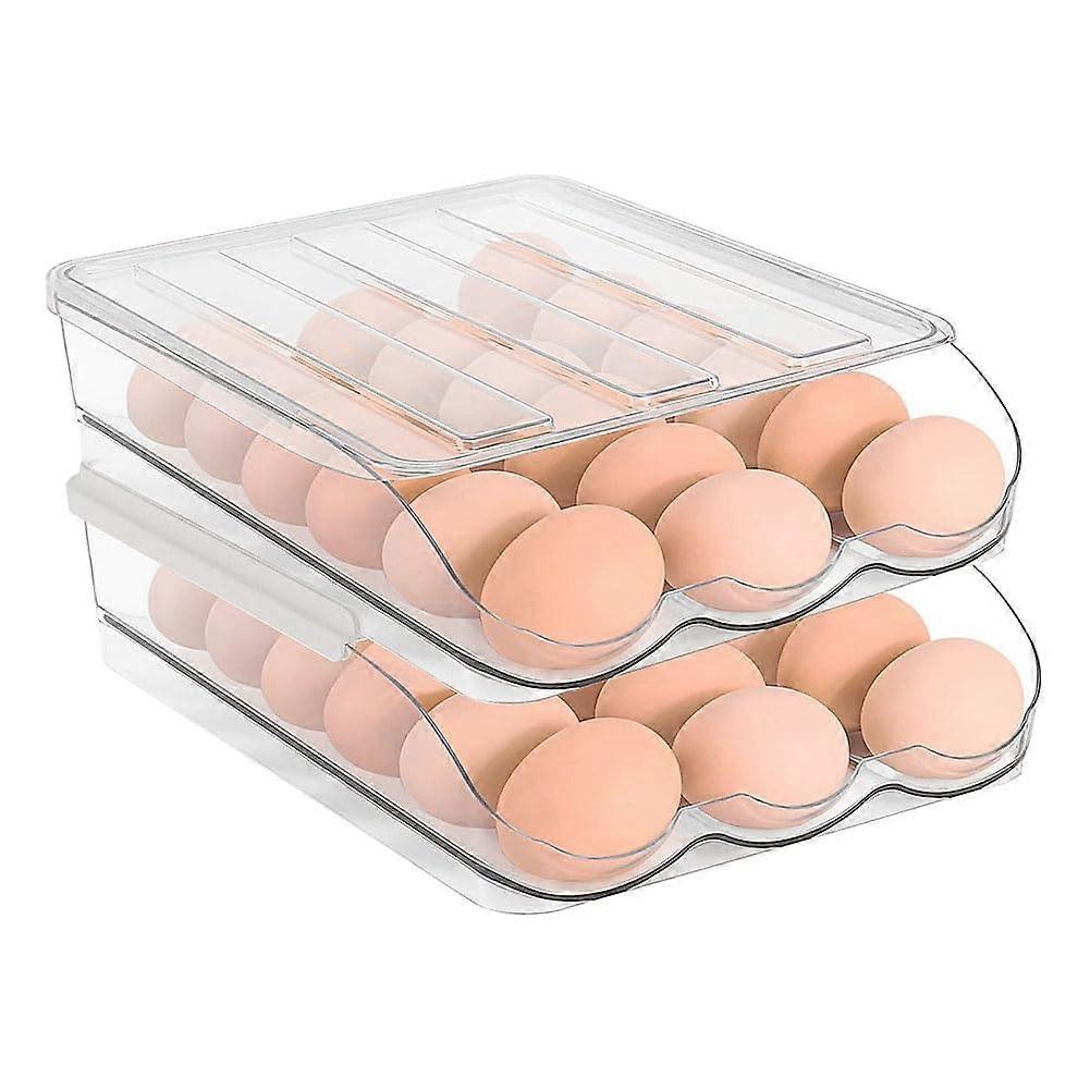 2layers ÄAAAAAAAAAAL Isler packaging for refrigerator, ramptype car roll egg organizer for refrigerator 2 layers