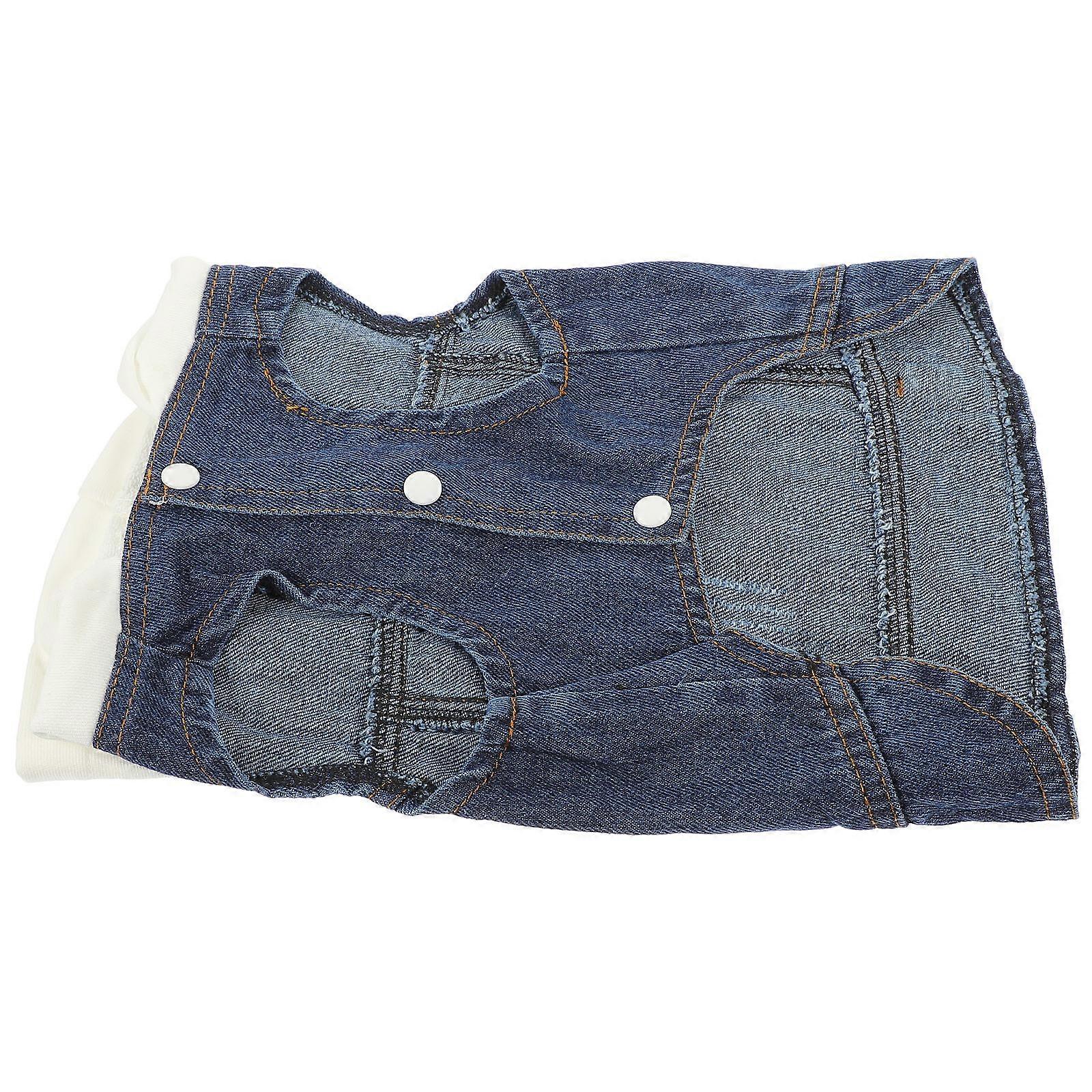 رعاة البقر نمط زي الدنيم ملابس الأليفة الأبيض محبوك قبعة L حجم الربيع والصيف الخريف 1 مجموعة