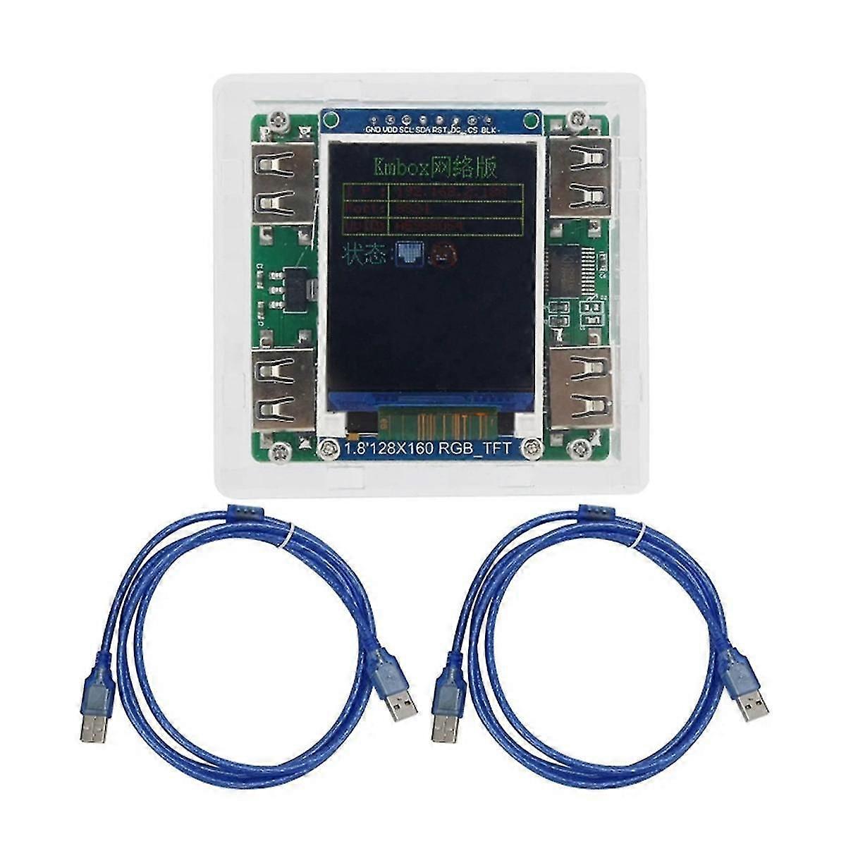 KVM لشبكة USB عالية السرعة 100M مع وحدة تحكم مزدوجة DMA / الذكاء الاصطناعي للتحكم في جهاز واحد