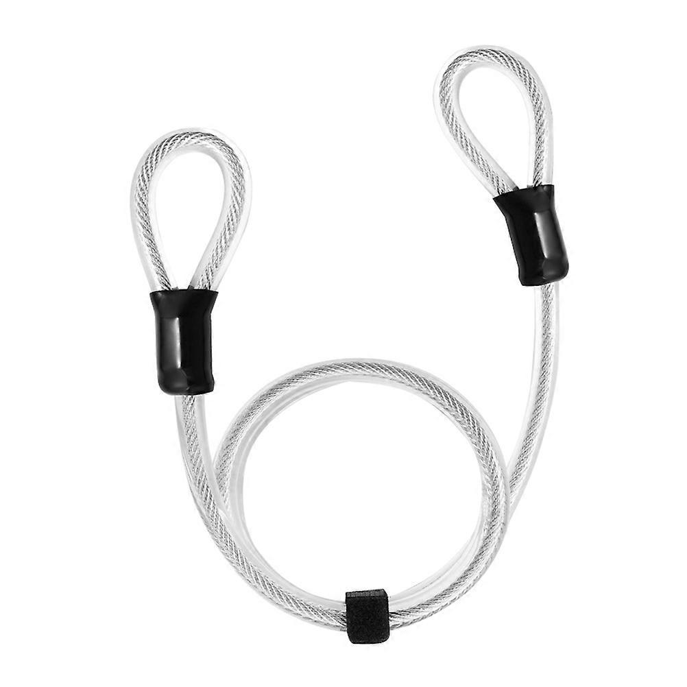 Bike Lock for Mountain Bike Lock Security Cable Long Double Loop For Outdoor Use Indoor Use Carbon Steel Cutting Resistance 1Set
