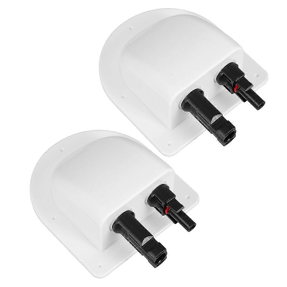 Presse-étoupe pour câble, support en plastique robuste, connecteur de câble flexible pour système de câblage de toiture, blanc, 13,00 x 9,90 x 4,50 cm, lot de 2