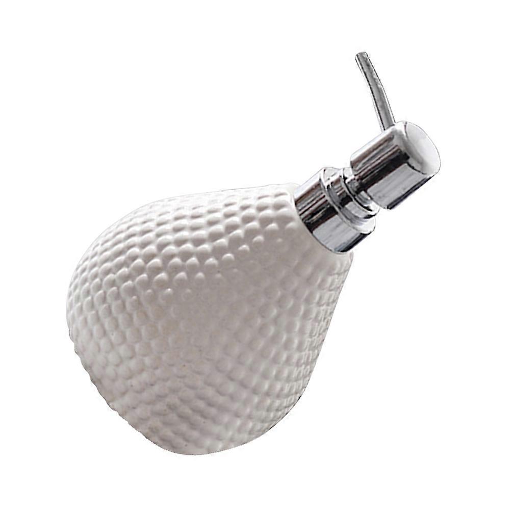 Ceramics Pump Bottle Empty for Lotion Dispensing 1Pcs White Refillable Bottle