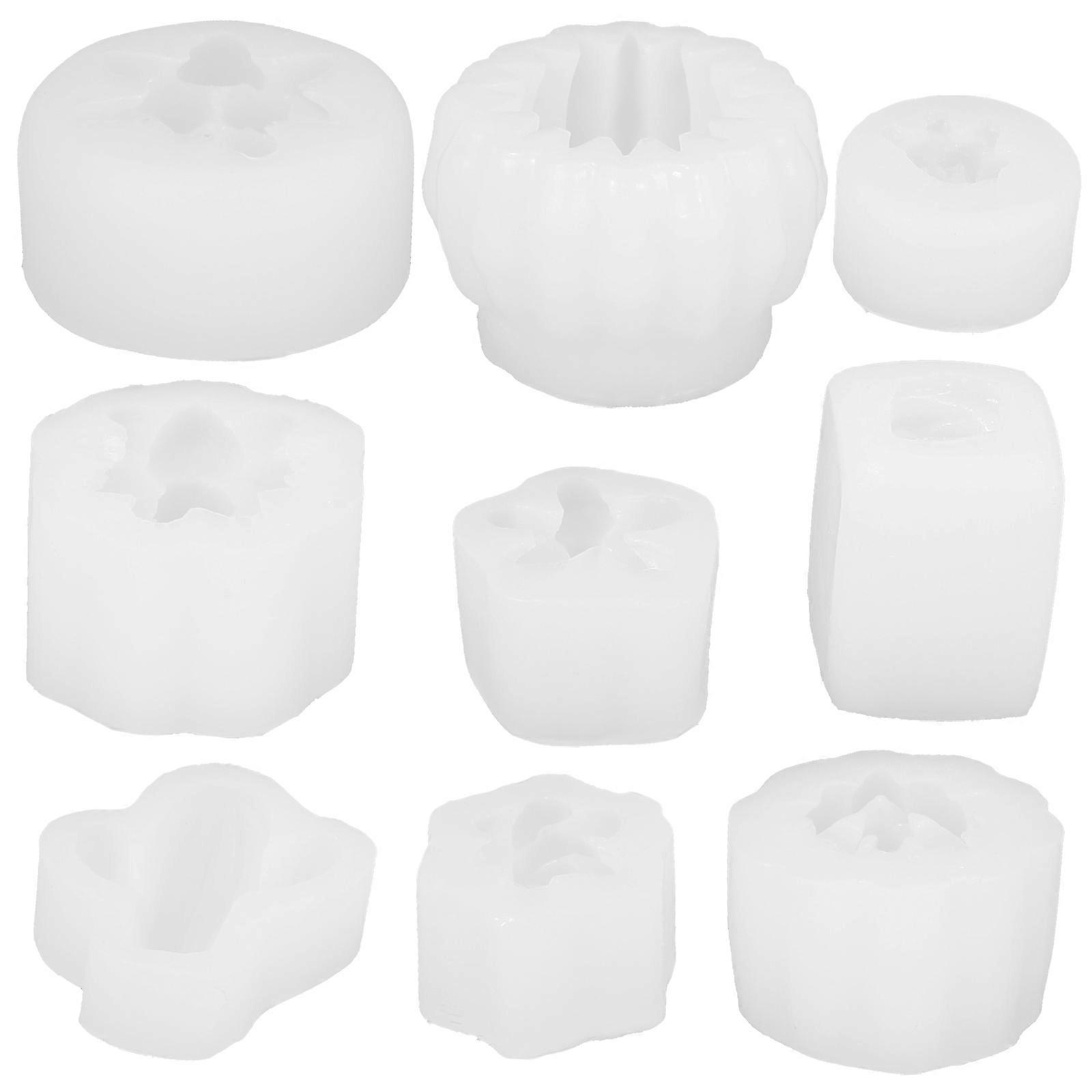 9pcs Cactus Shaped Silicone Mold Set for DIY Handmade Candles, Soap, and Fondant Crafts – Flexible and Multipurpose for Unique Decorations