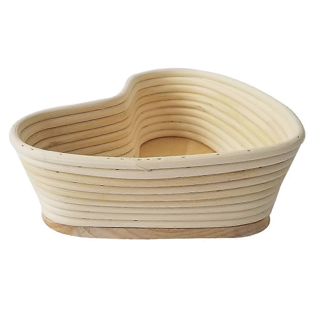 Bread Proofing Basket Heart Shaped Woven Baking Accessory for Professional Bakers Fermentation Storage Container Khaki 1Pack