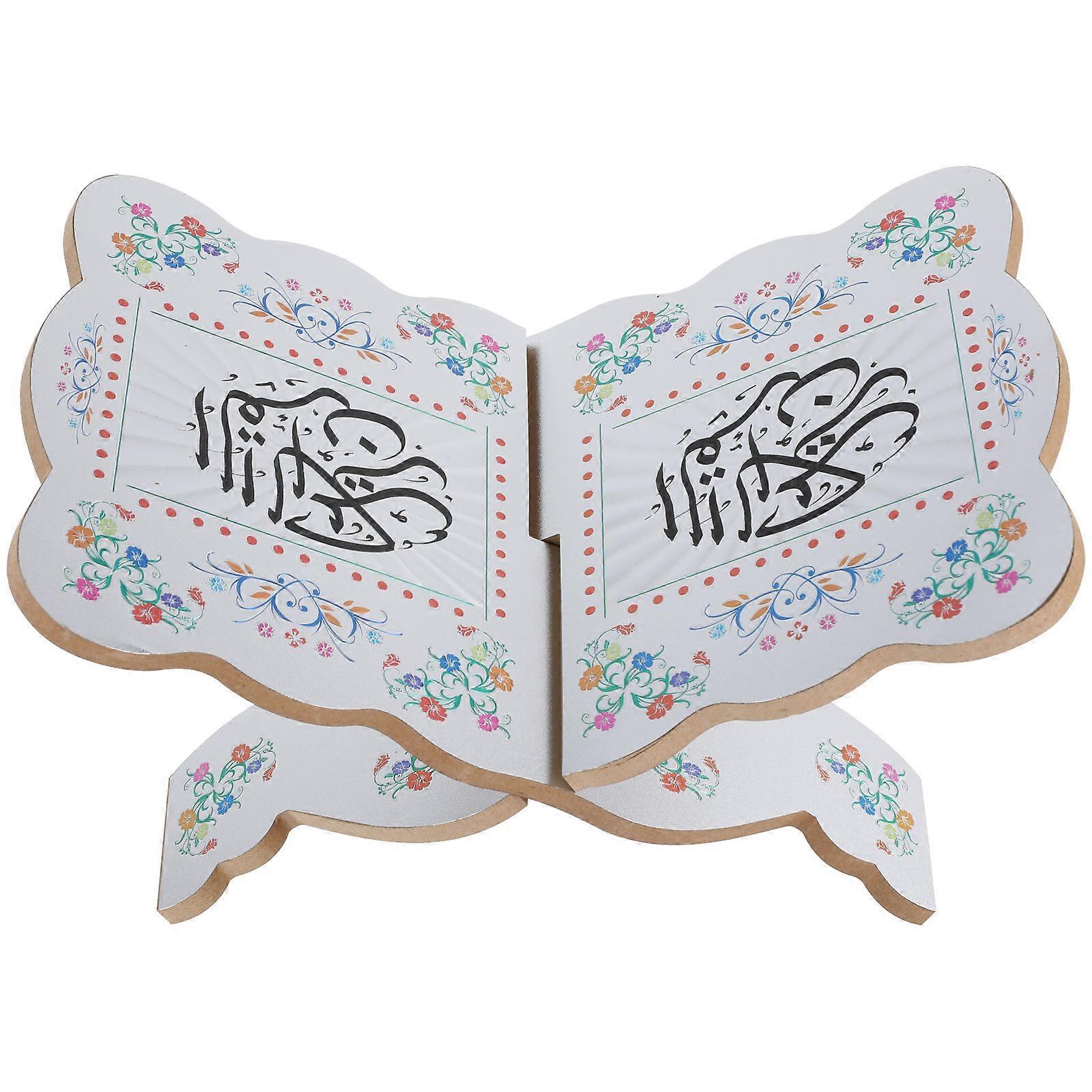 Standing Bookshelf Creative Wooden Bookshelf Decorative Rectangular Silver 10.0X7.5X5.9in For Offices 1Pack