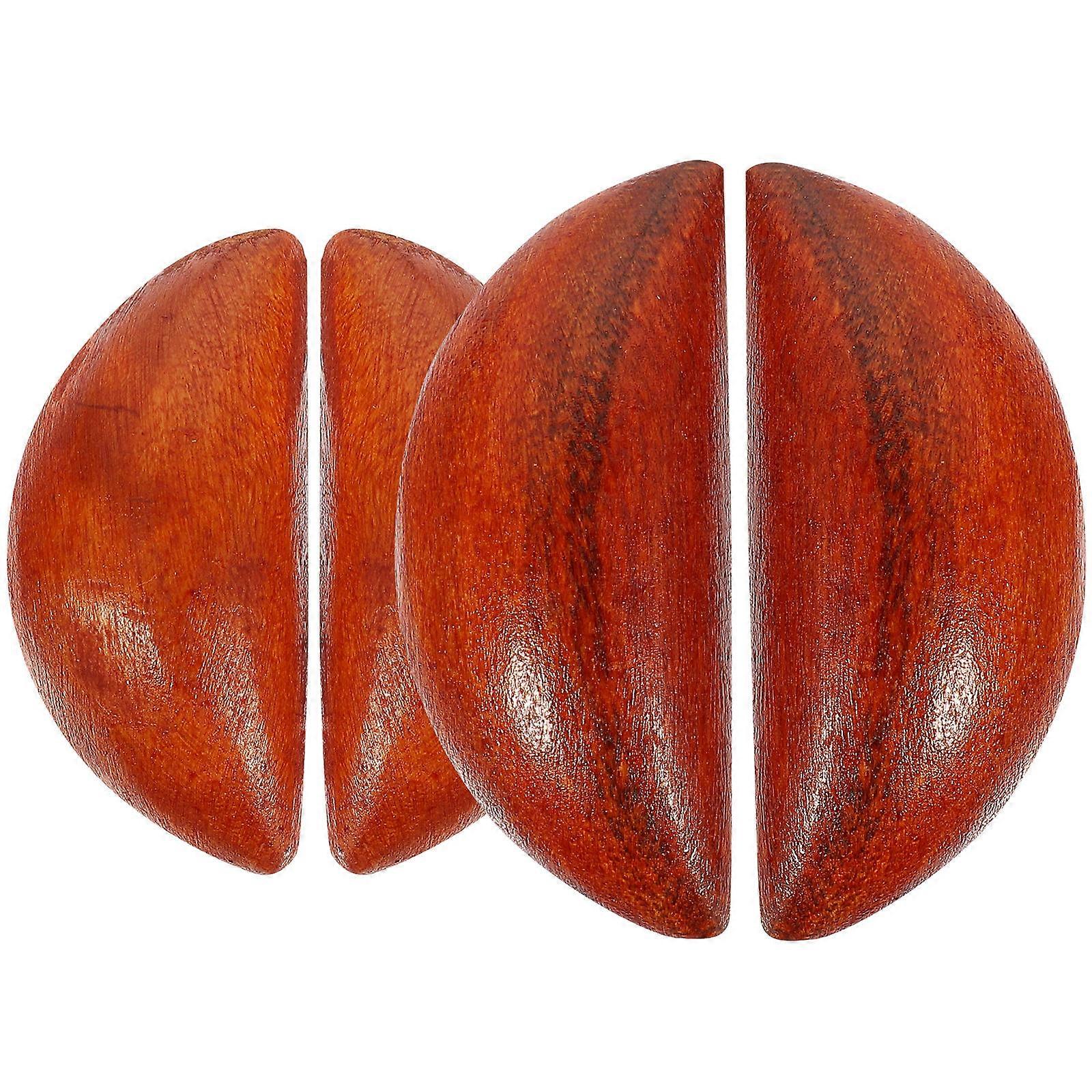 Cups Divination Tool Taoist Divination Answer Home Decoration Peach Wood Round Traditional Style 2 Pairs
