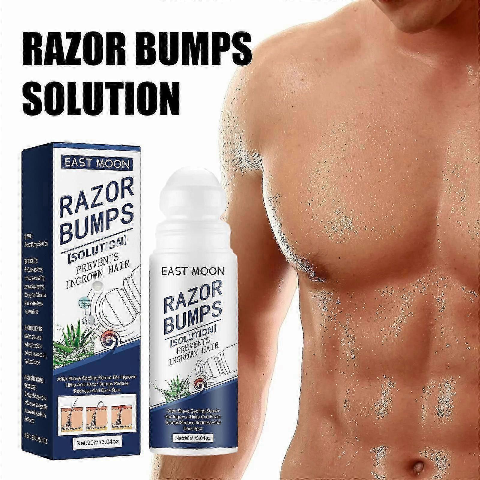 Razor Bump Stopper avec traitement des poils incarnés, traitement des bosses de rasoir pour femmes et hommes, solution après-rasage pour les poils incarnés et les brûlures du rasoir