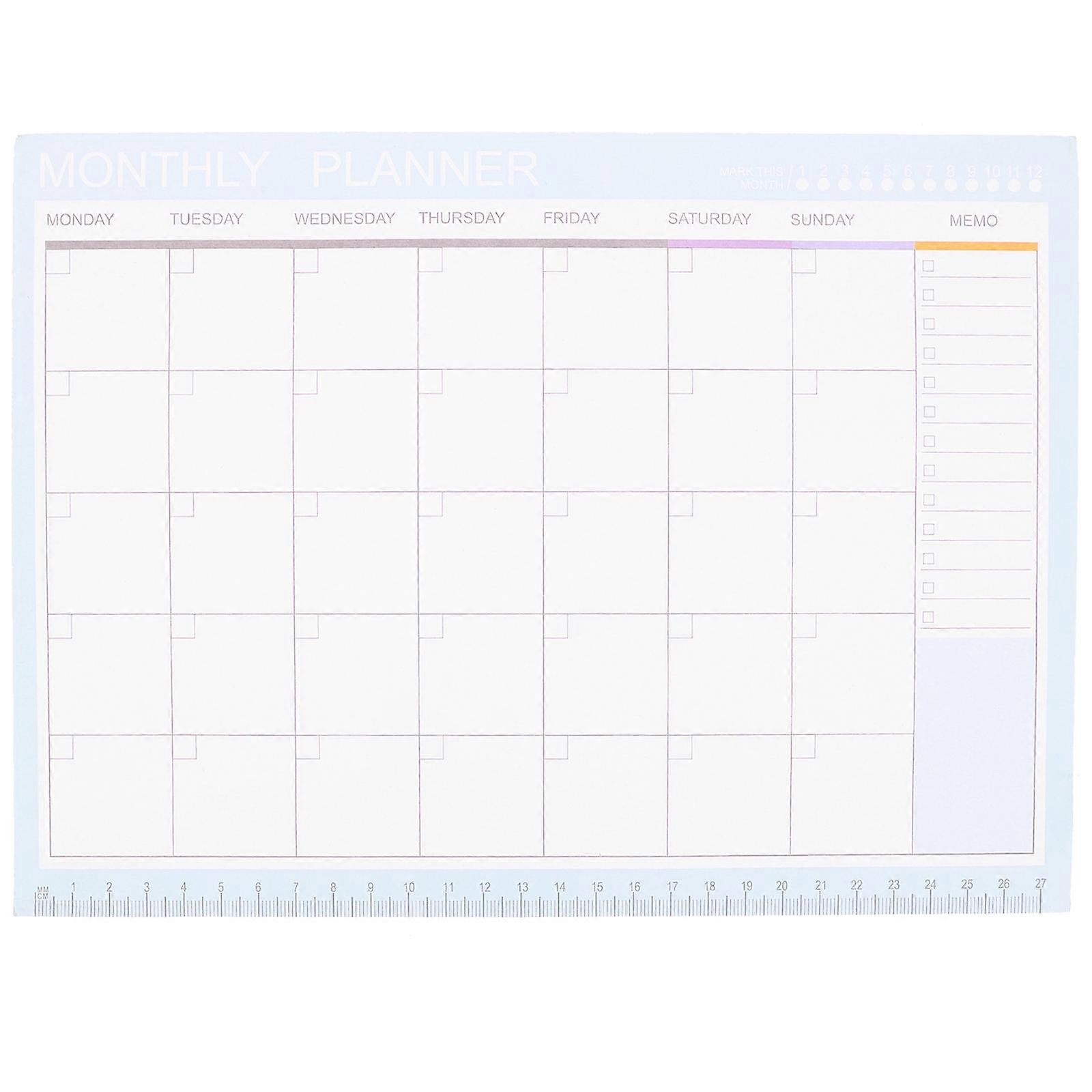 Monthly Planners Green Portable Monthly Planner Notepad Daily Use Work Study 1Pack