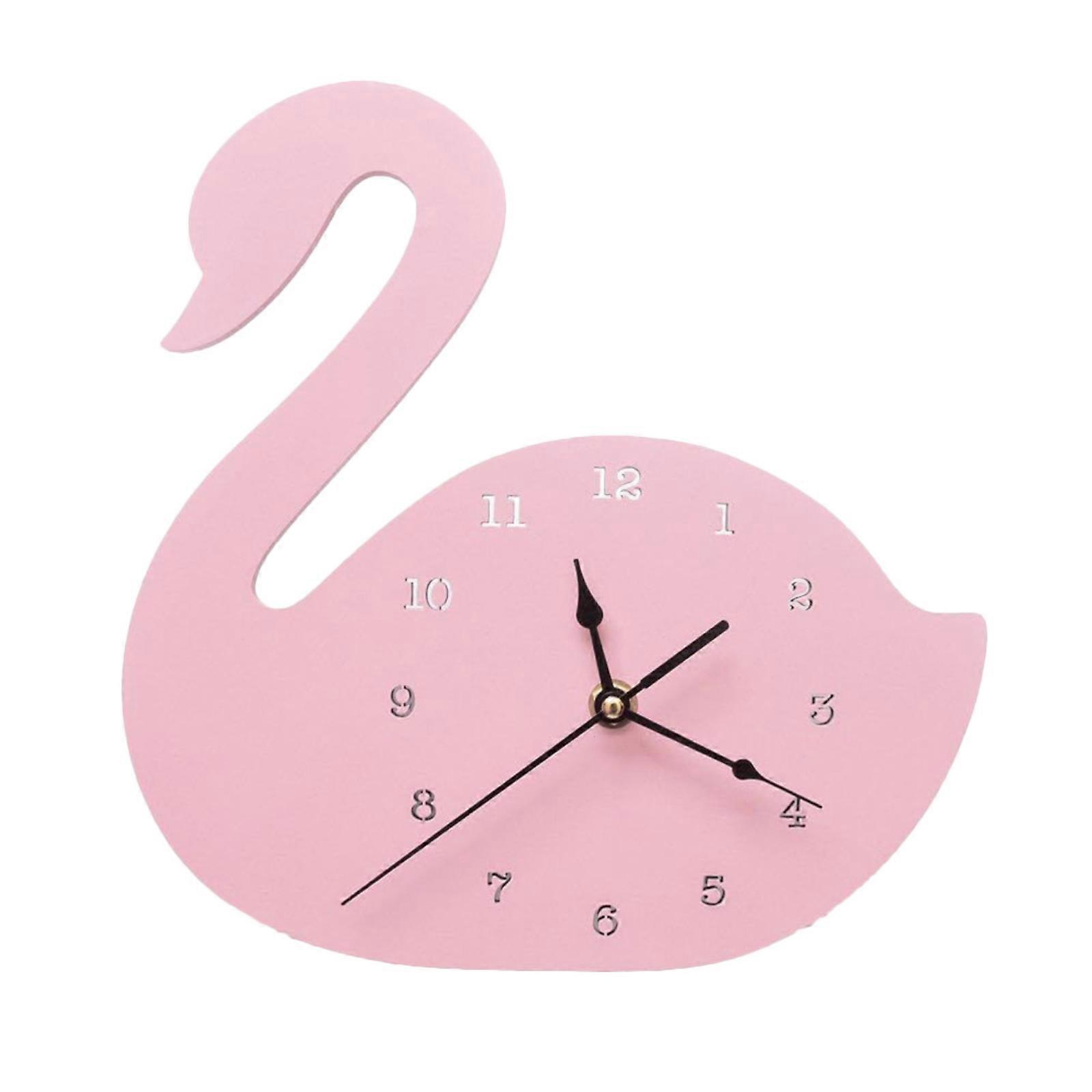 Beige Animals Shaped Silent Wall Clock for Home Decoration with Synthetic Material 12 Inch