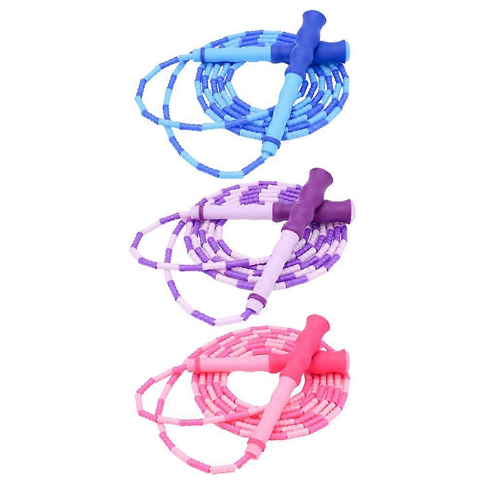 Adjustable Beaded Jump Ropes 3 Pack – Durable, Lightweight Skipping Ropes with Comfortable Grip and Tangle Resistant Design for Home and Outdoor