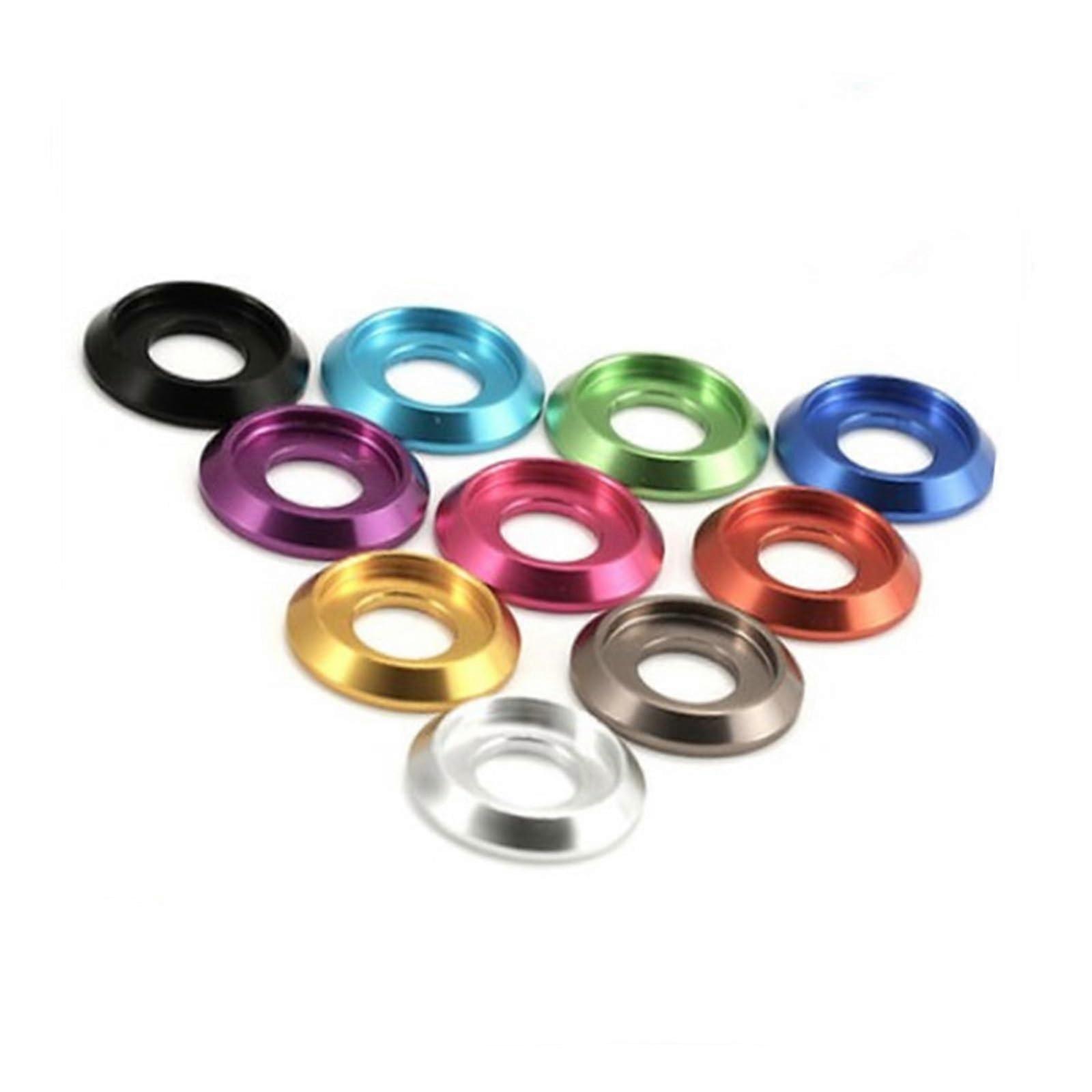 5–10 pieces M2 M2.5 M3 M4 M5 M6 M8 colorful aluminum cup washer for round head screw (Size : M4 10PCS, Color : Black) M4 10PCS Black Ref: 2420