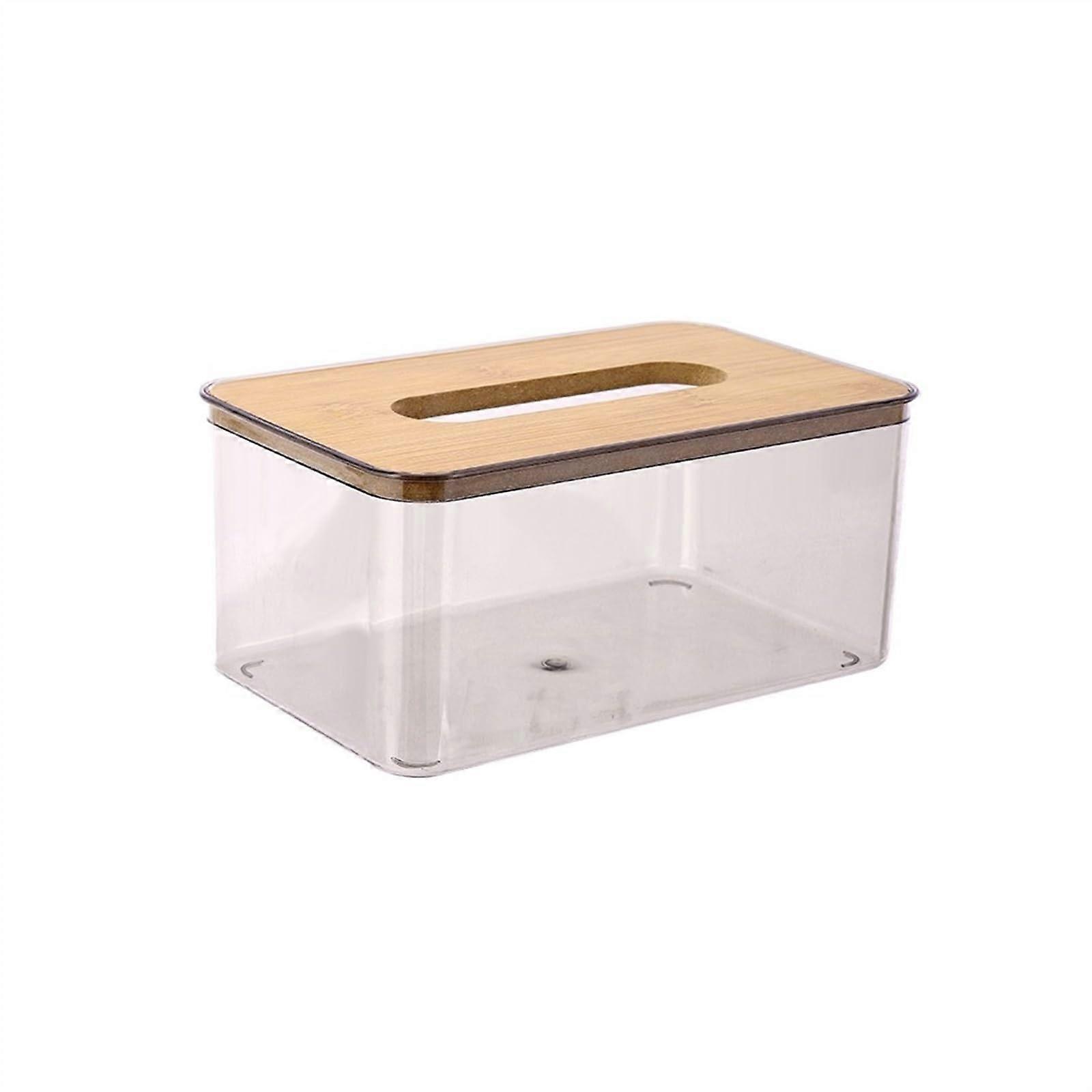 Cosmetic Tissue Box Wooden Multifunctional Design Large Size Japanese Style Desktop Napkin Dispenser Color A