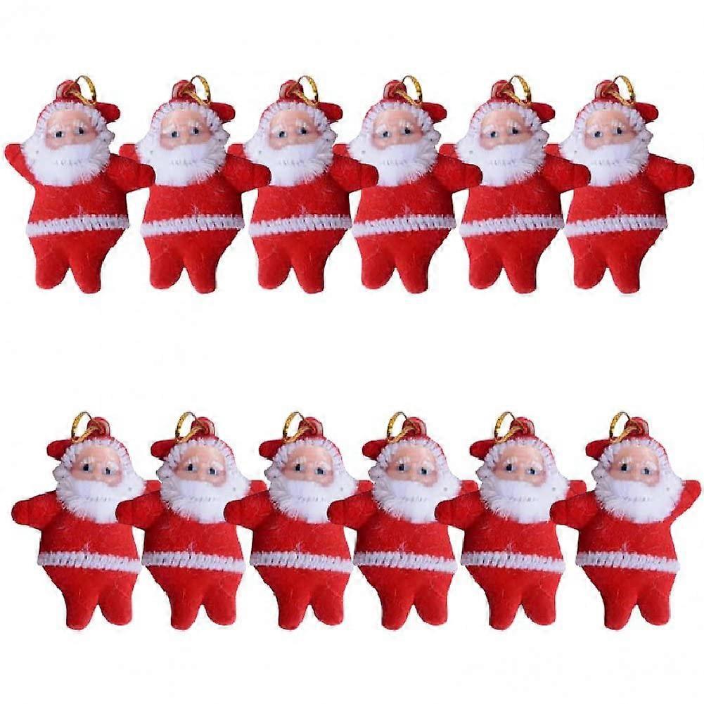 12 x Christmas tree pendants Red