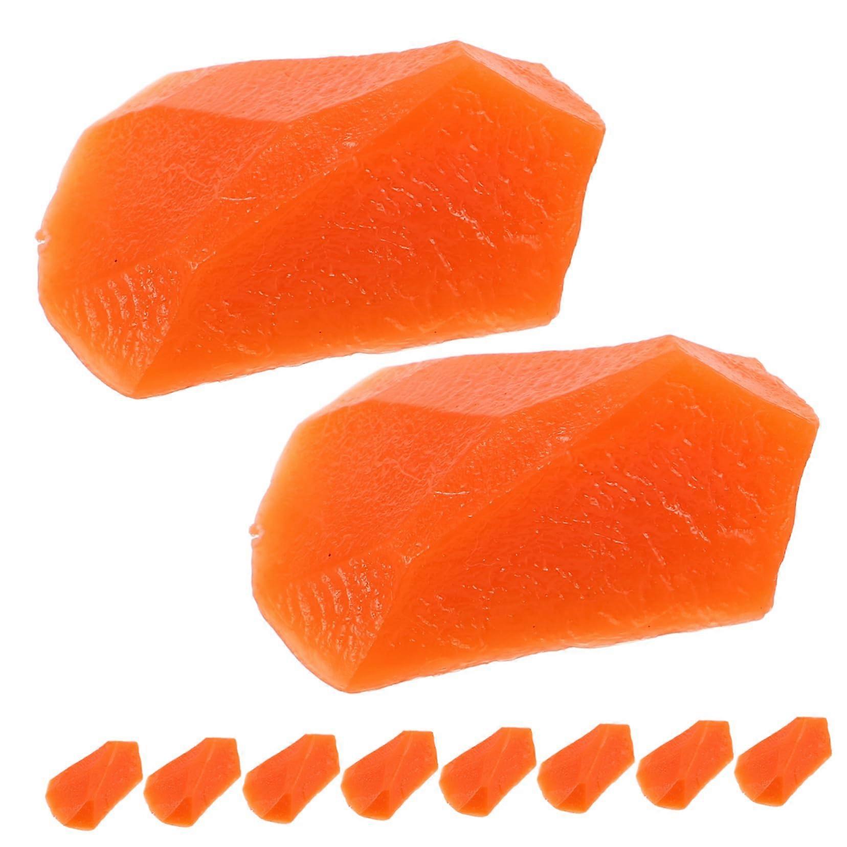 Artificial Carrot Decorations Pack of 10 Simulated Carrots for Home and Artificial Vegetable Craft Ornaments