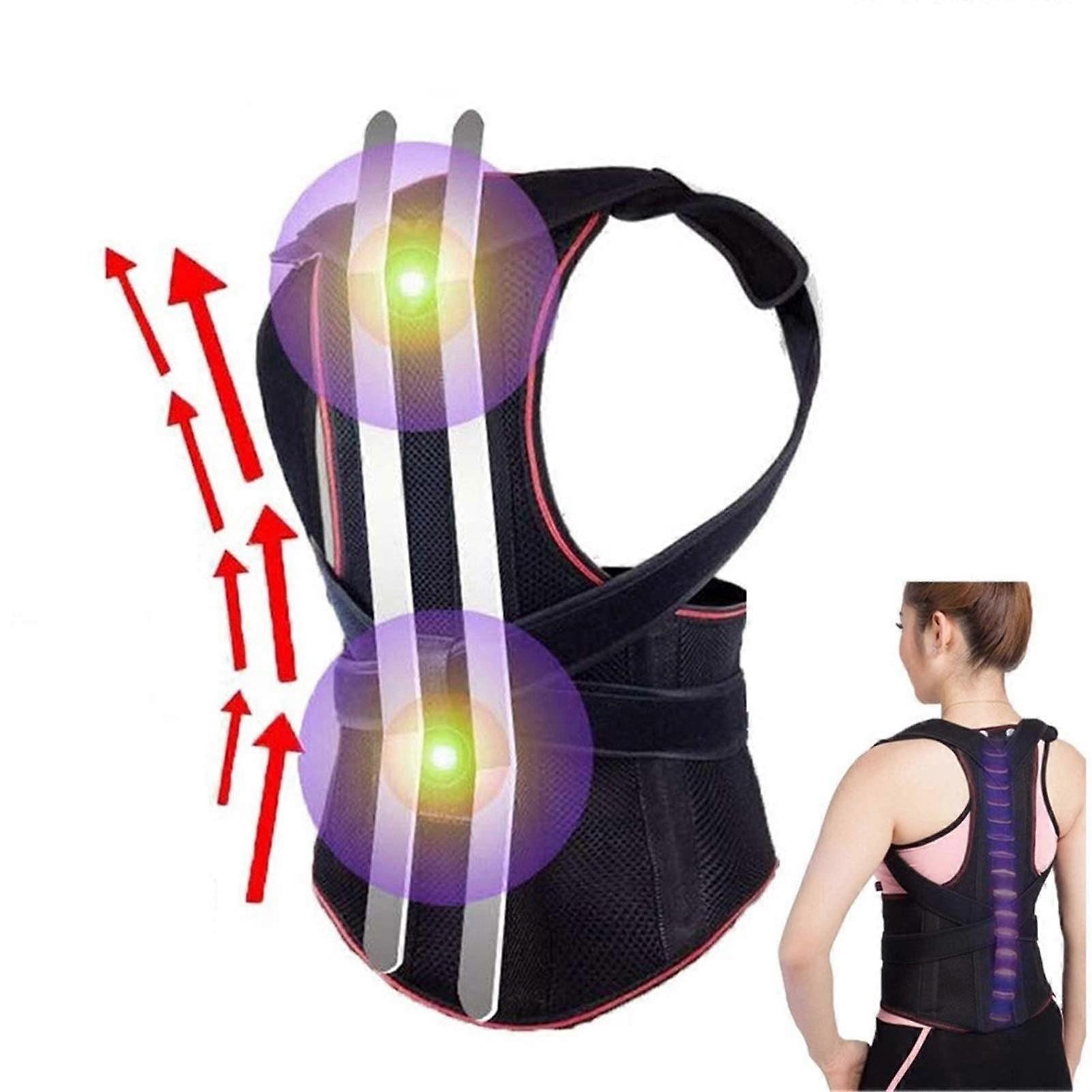 Spinal Posture Corrector, Belt for Correcting Back and Shoulder Posture, Hunchback Spine Support Belt, Back Brace, Large, BlackM Size M