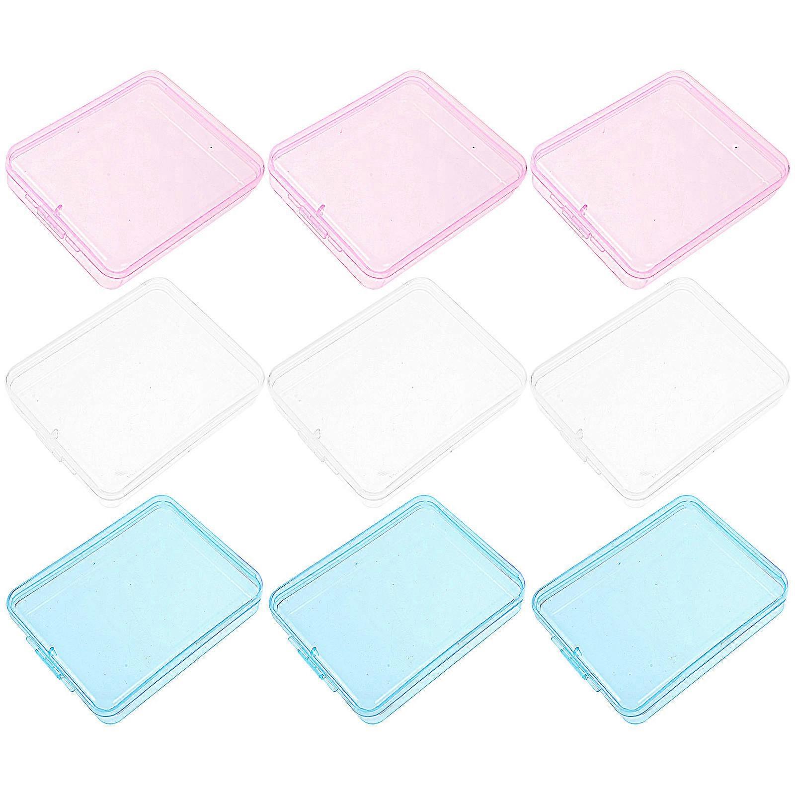 Facial Mask Holder Makeup Sponge Cases Storage Dust-Proof Portable Rectangular Compact Design 2.8X9.2X11.5CM