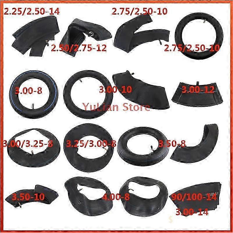 Tube Camera for Motorcycle, Gas Driver Accessories, Electric Scooter, Fits Certain Brands, Sizes 3.00-14 90/100-10 3.00-10