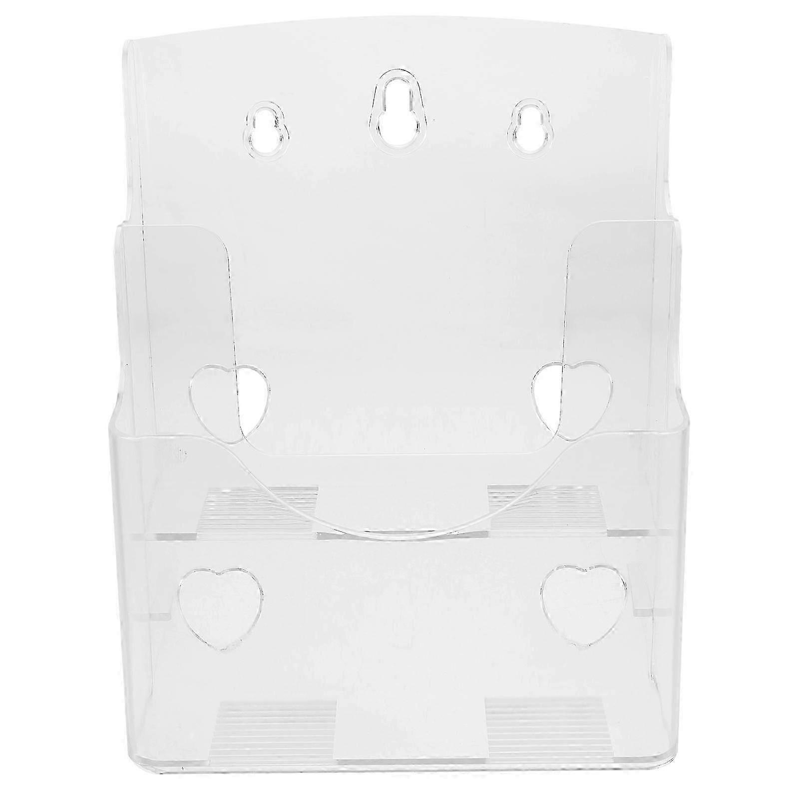 Acrylic Brochure Holder Paper Holder A5 2 Tier Magazine Display Stand for Countertop