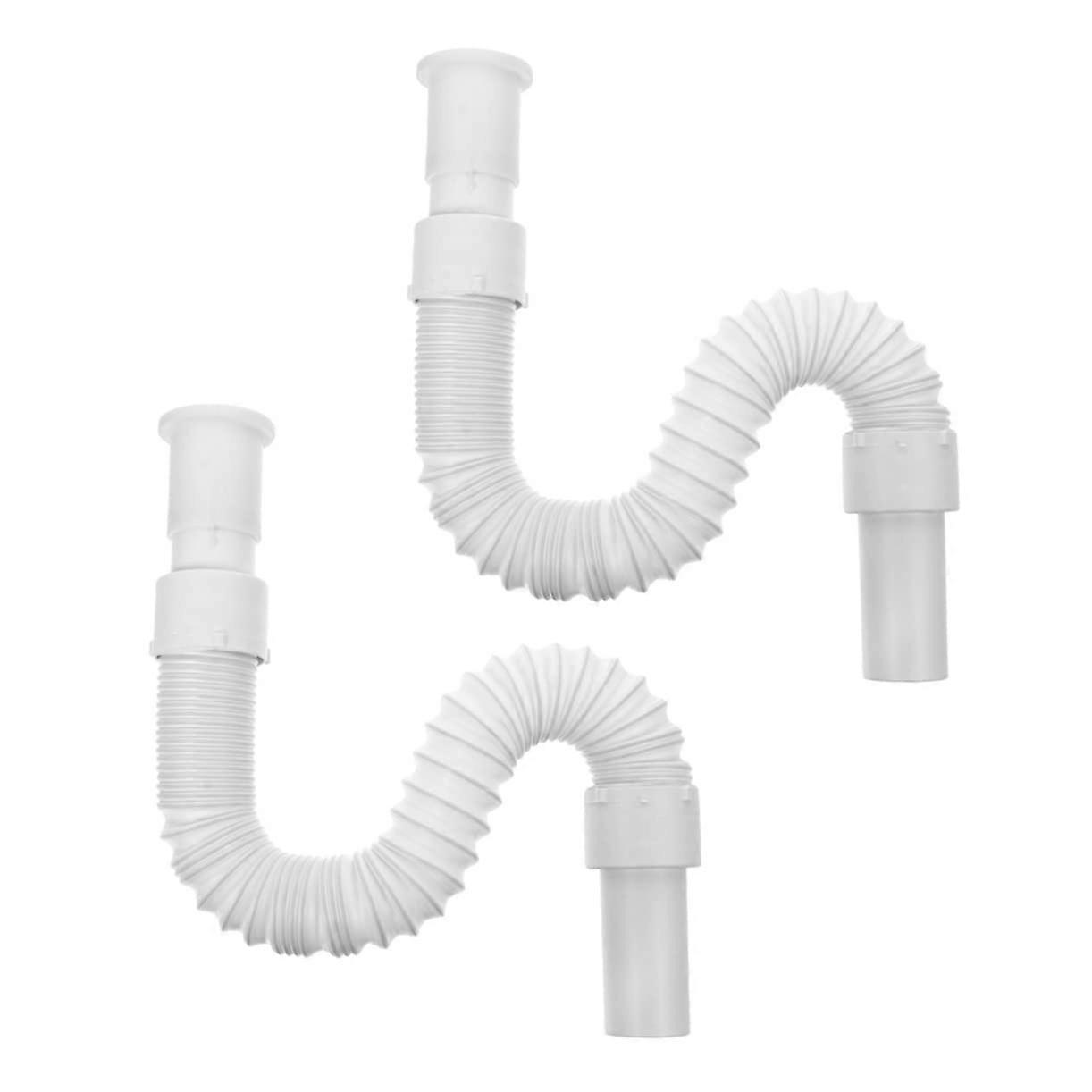PVC Drain Hose Extension for Washing Machine and Dishwasher, 2-Pack, Flexible Durable Design for Tight Spaces