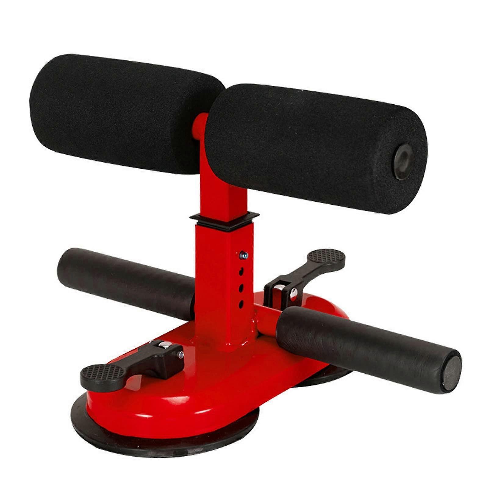 Pushup Board Exerciser Equipments Gym Training Dual Suction Sit Up Floor Situp Assistant Device for Abdominal Exercise(Red)