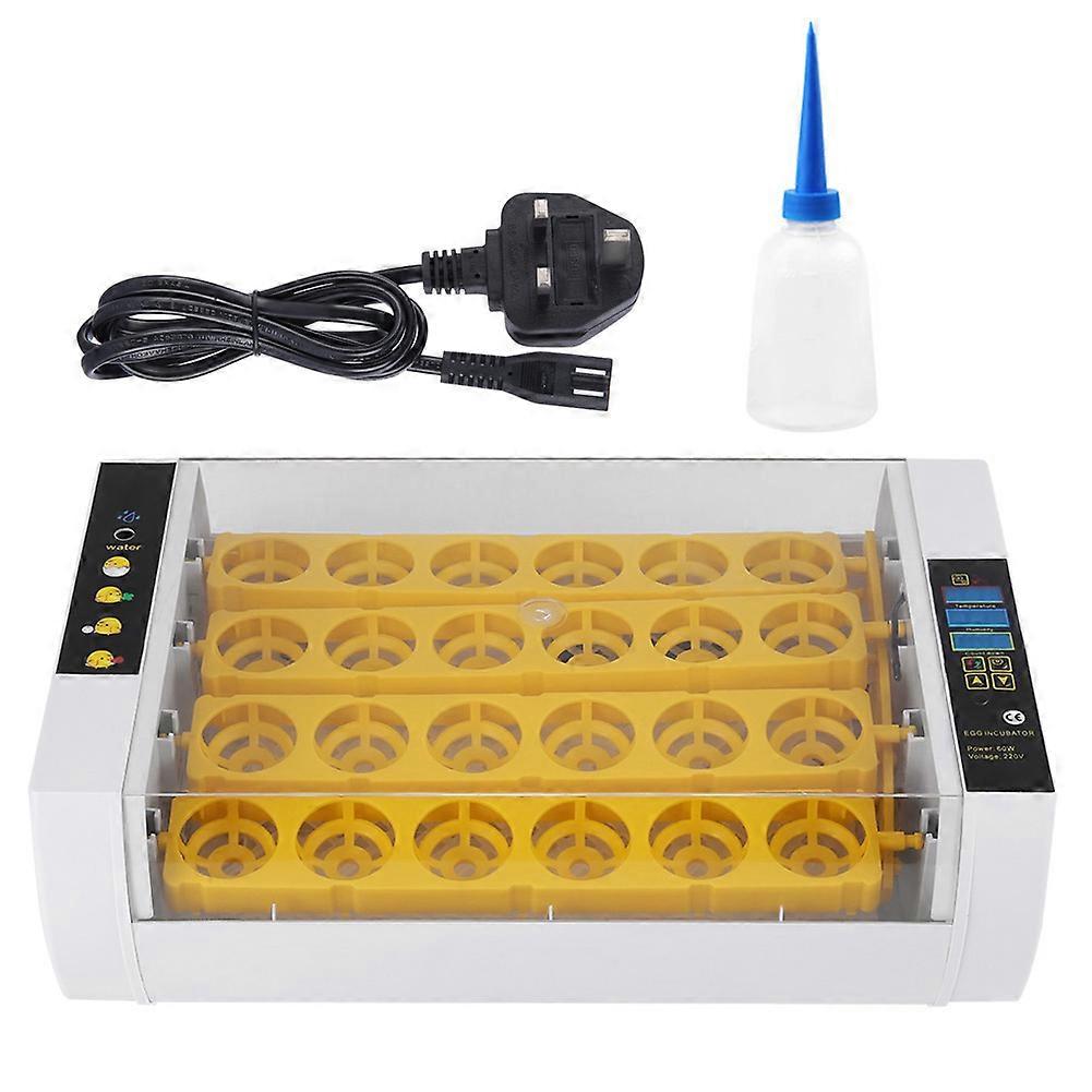 24 Eggs Incubator Temperature Control Digital Automatic Chicken Chick Hatcher UK Plug 220‑240V