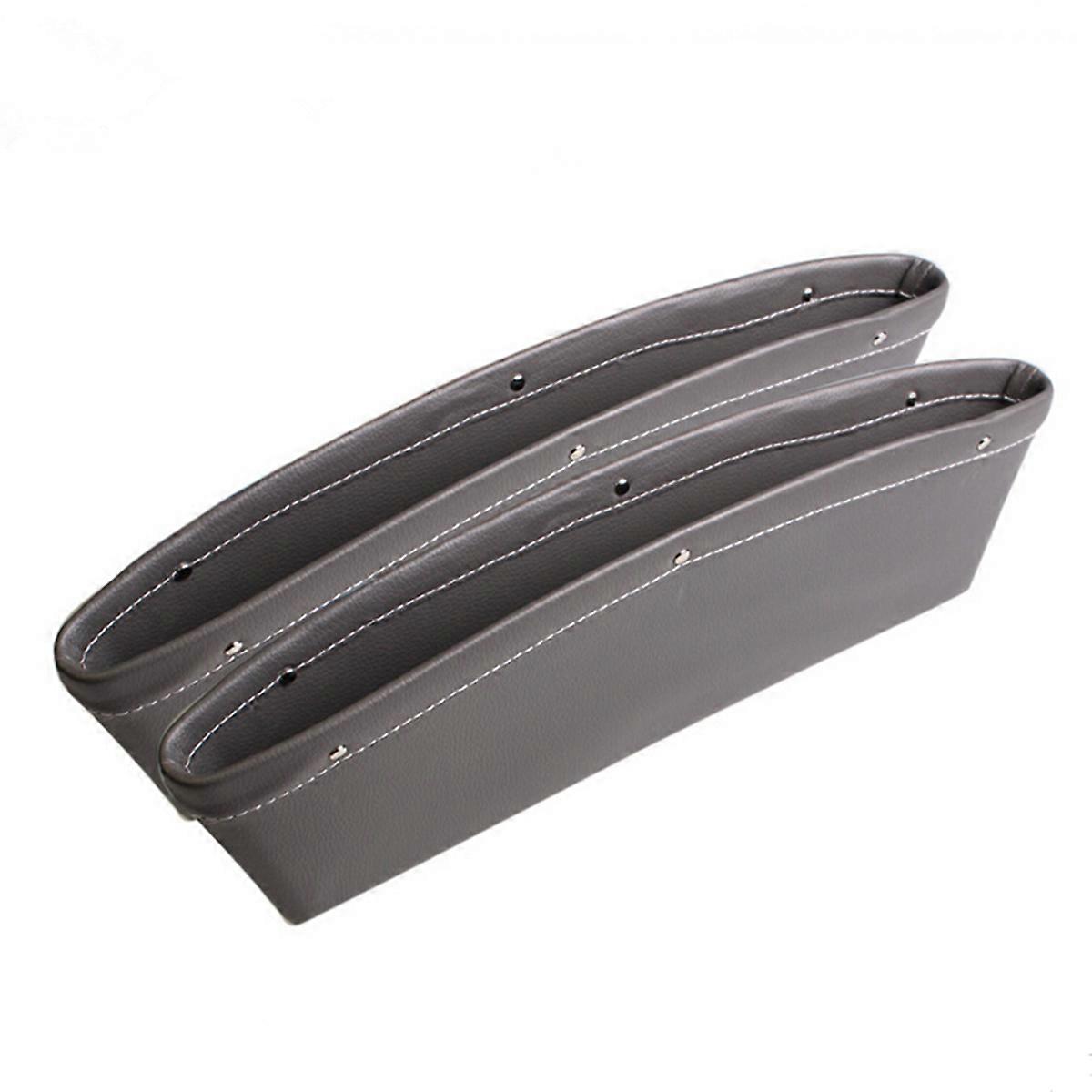 Auto Seat Gap Filler Car Organizer Between Seat Vehicle Use Rectangular Design Synthetic Leather 2Pcs