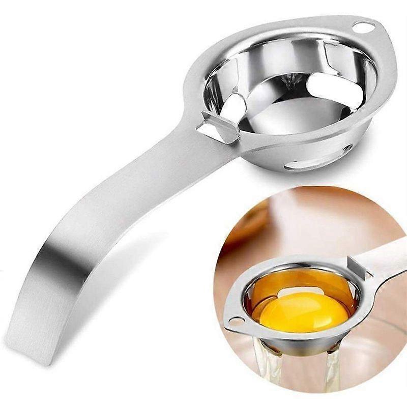 304 stainless steel egg separator long handle egg filter (2pcs)