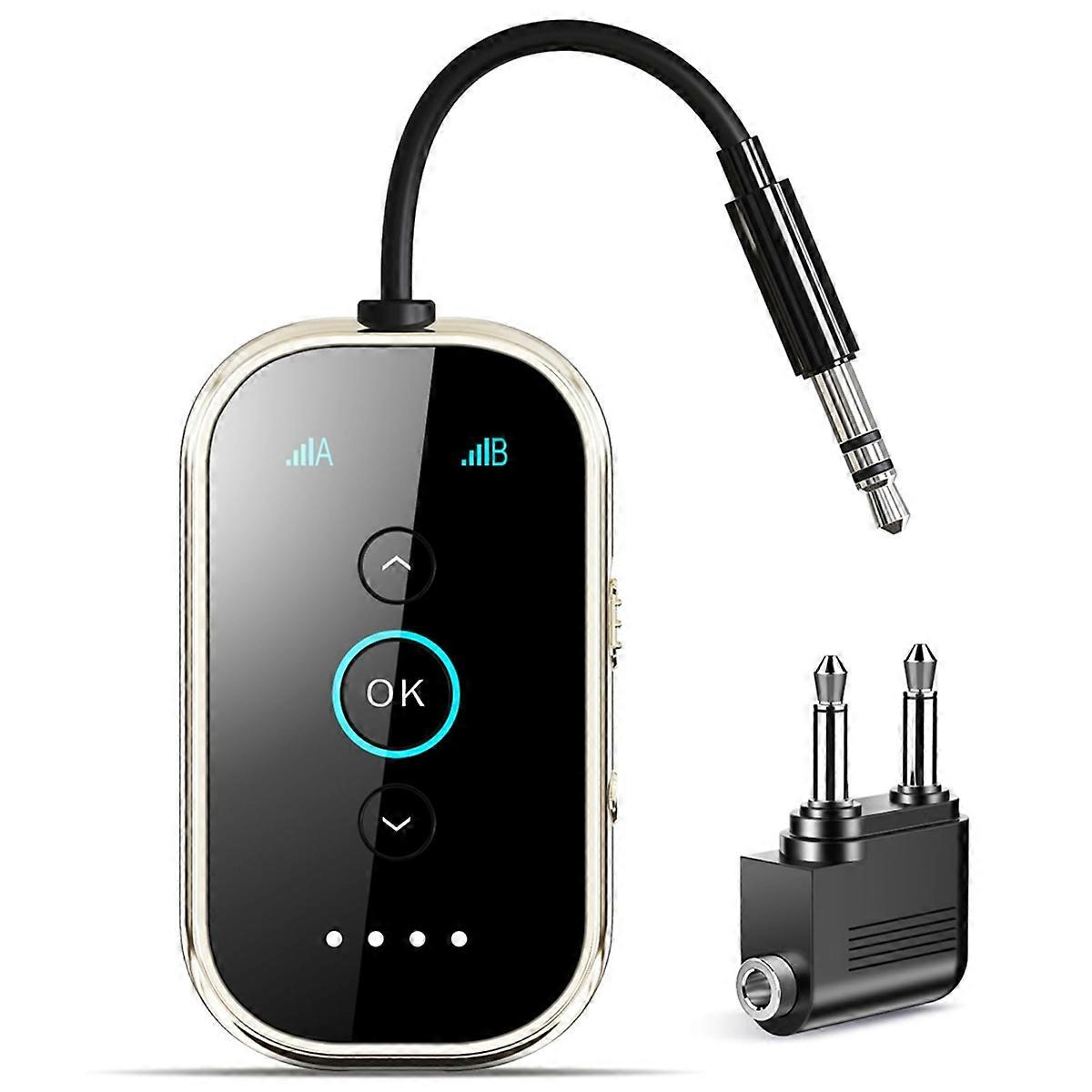 Bluetooth 5.4 Transmitter Receiver,Dual Link for Headphones /HD Audio,Wireless Transmitter for Airpl