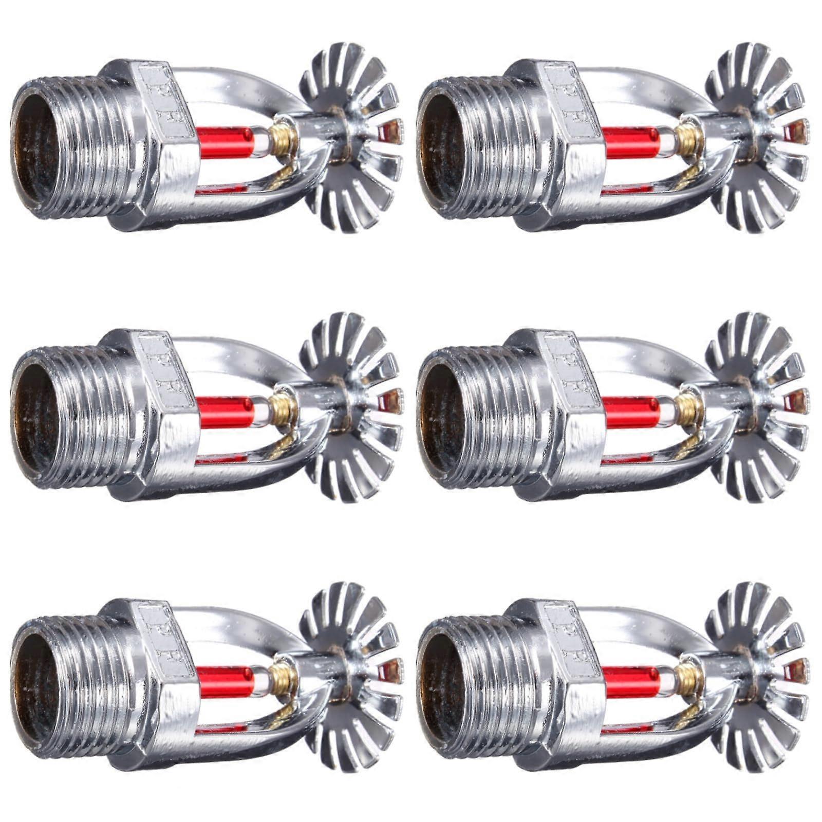 Hanging Sprinkler Heads 1/2" NPT 68°C Automatic Fire Suppression System for Commercial Residential Use 6 Pack with Wrench