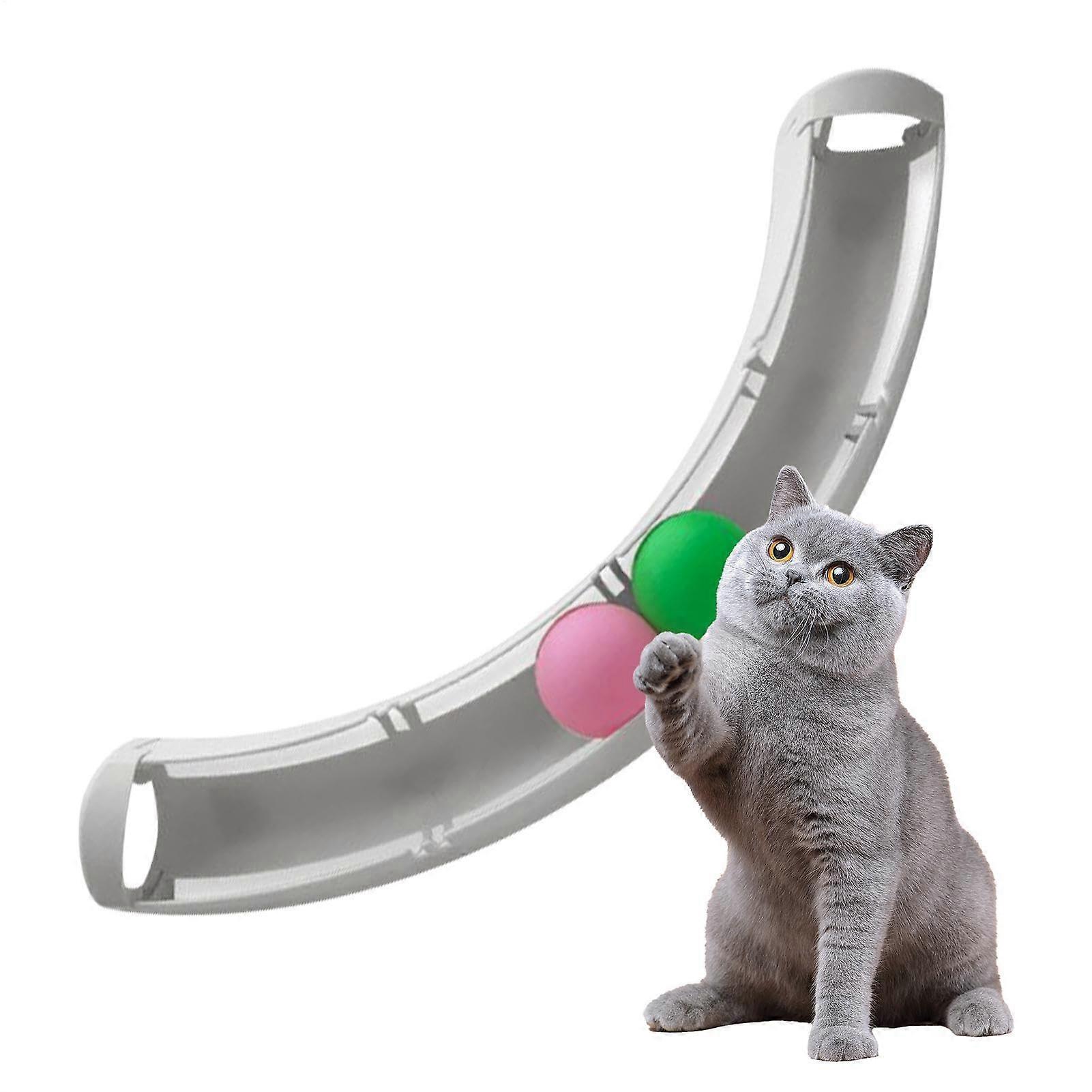 Cat Toy Ball Track Puzzle - Interactive Cat Ball Track for Kittens and Cats, Mental Physical Exercise, Durable Design