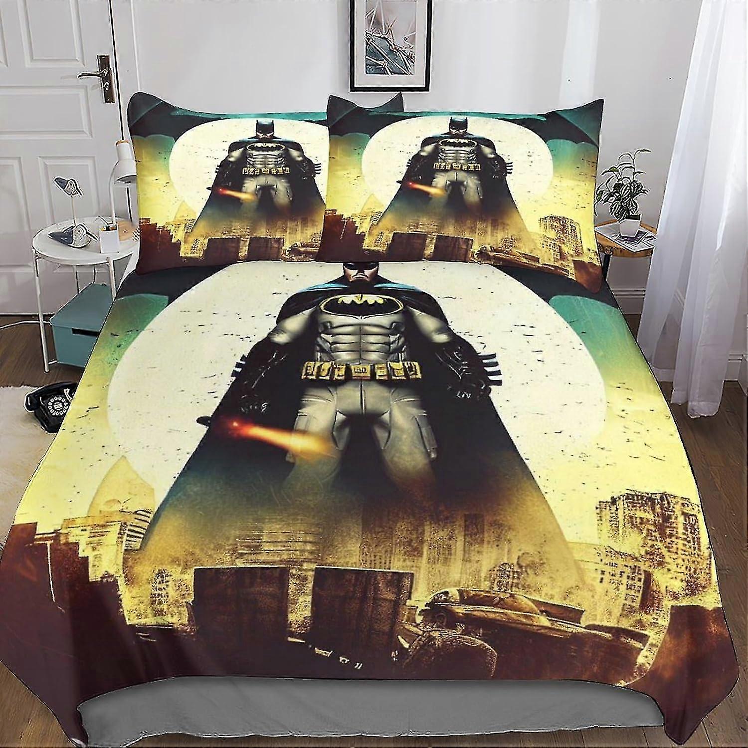 Premium Hidden Zipper Closure Påslakanset - Livfull 3D-utskrift av mikrofibersängkläder, komplett 3-delat paket med örngott, lämplig för 