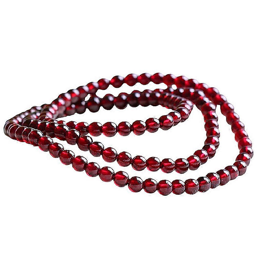 Jewelry Making Beads Garnet Beads String Round Shape Diy Beads For Bracelets Making Diameter 4.0mm 1Pcs