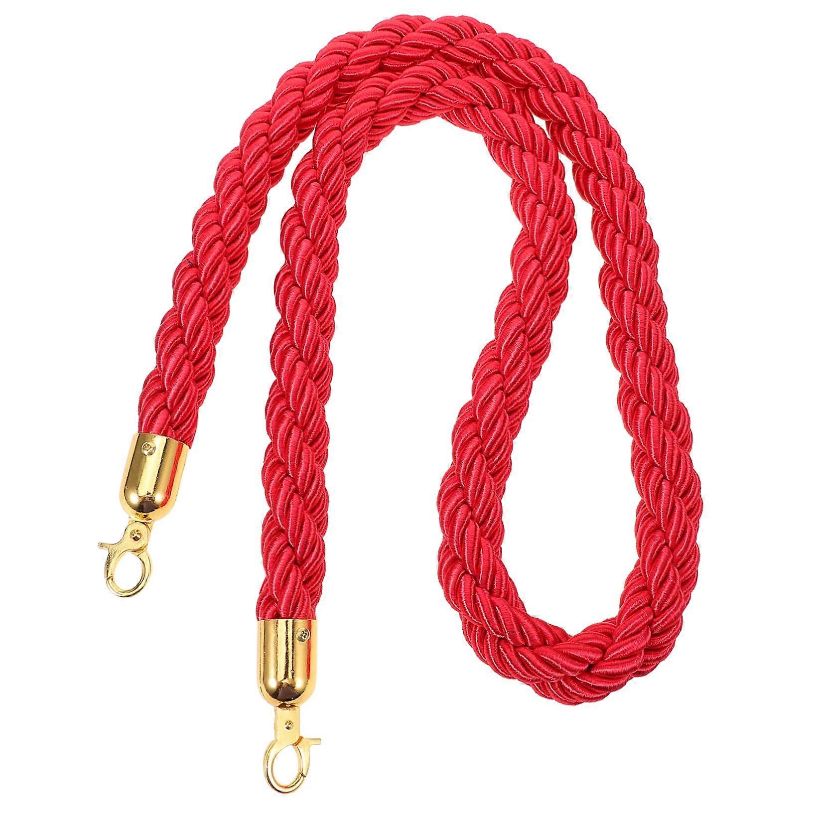 Queue Barrier Rope for Stanchions, Crowd Control Post Rope with Hooks