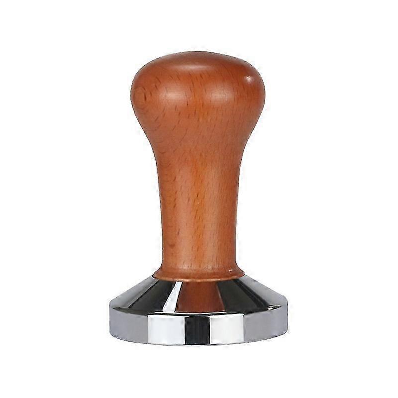 Coffee tamper 58mm, espresso temper Wooden Handle Coffee Presser with Stainless Steel Base for Extraction＆Grounds(1pc, multicolor) hwy