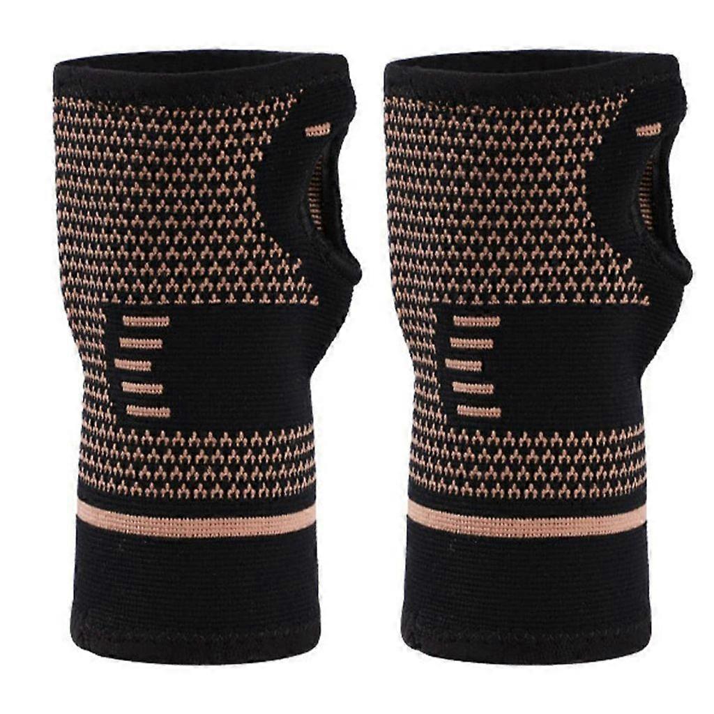 B-style M-size wrist support with copper compression, relieves inflammation/pain, breathable, unisex